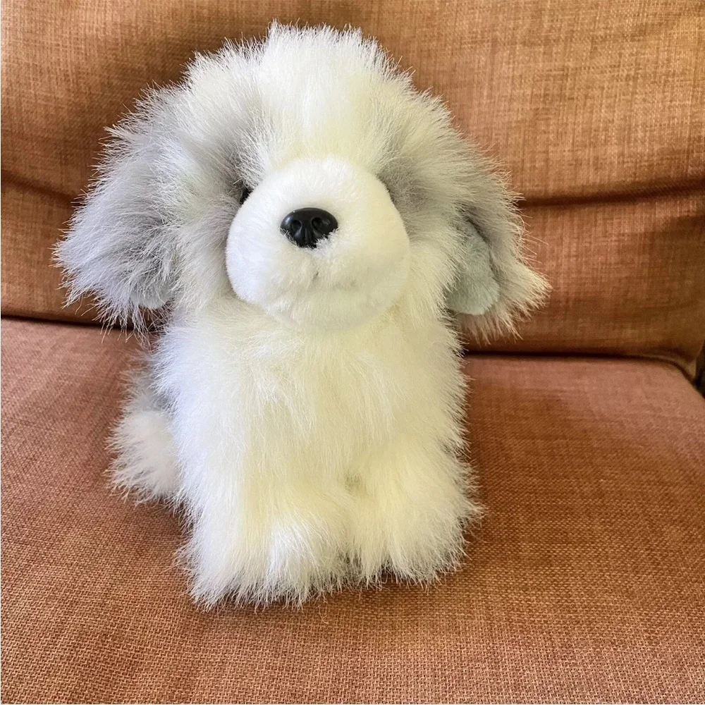 Old English Sheepdog Plush Stuffed Animal TB Trading Gray White Fluffy Furry Dog